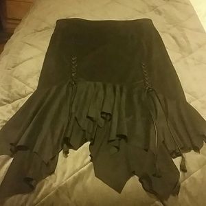 Sexy Microsuede Gorgeous Goth/Steampunk Skirt NWT