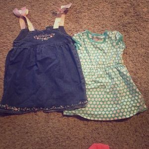 2 24month dresses one baby guess one healthtex
