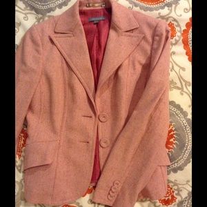 Pink herringbone blazer