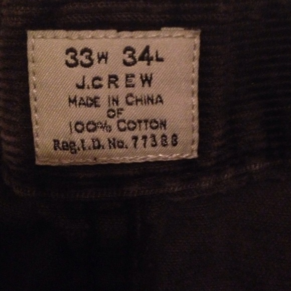 J.Crew Distressed Black Corduroy Jeans