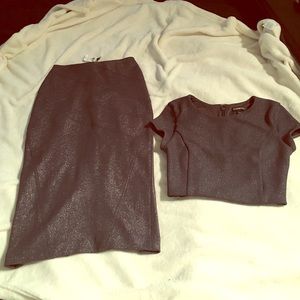 Very cute crop top and midi skirt