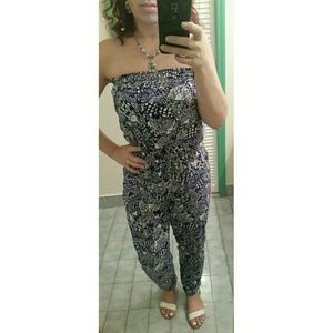 Lilly Pulitzer Blue Patterned Jumpsuit XS
