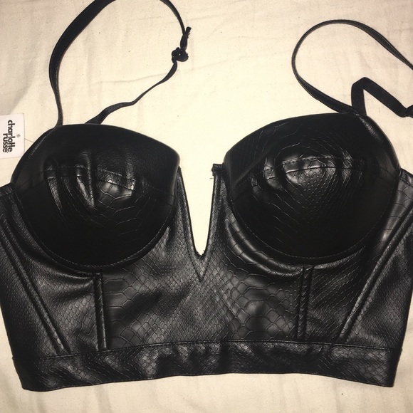 Leather corset top