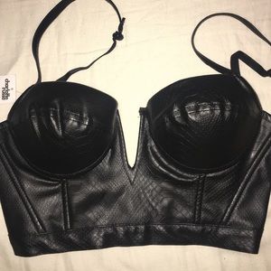 Leather corset top