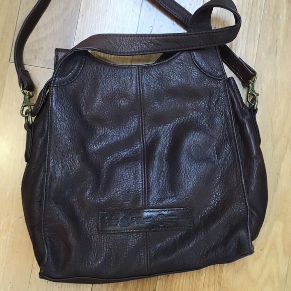 Fossil Handbags - Fossil brown leather crossbody bag purse