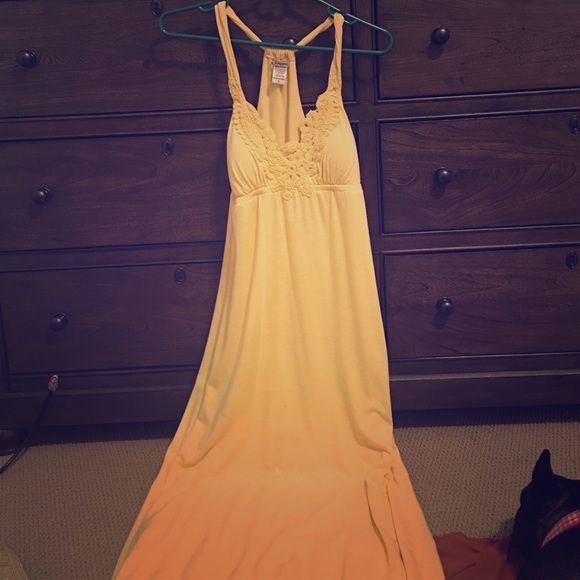 Yellow maxi dress