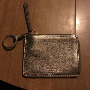 Sydney zip coin purse with card slots and key ring