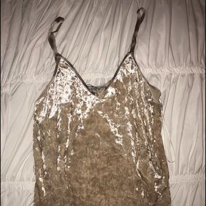 Zara velvet tank top
