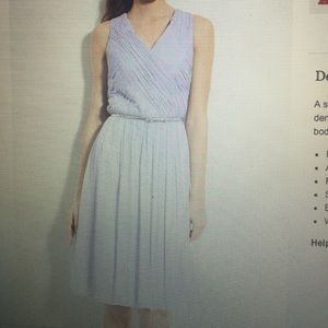 Donna Morgan Belted riches blue chiffon dress.