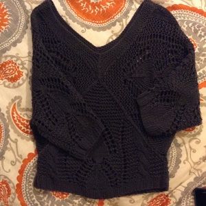 Chunky dark gray sweater