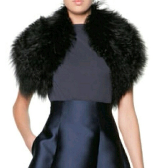 Host Pick Black Mongolian Lamb Fur Crop jacket