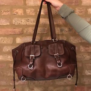Authentic! Brown leather Prada purse