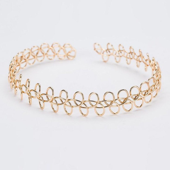 Gold braided metallic choker - Picture 4 of 5