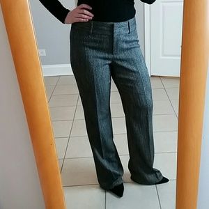 Loft Wide Legged Gray Tweed Trousers