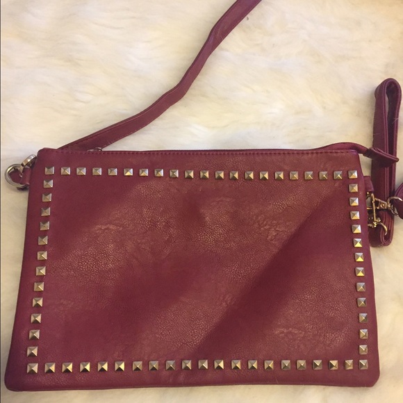 Red Embellished Purse