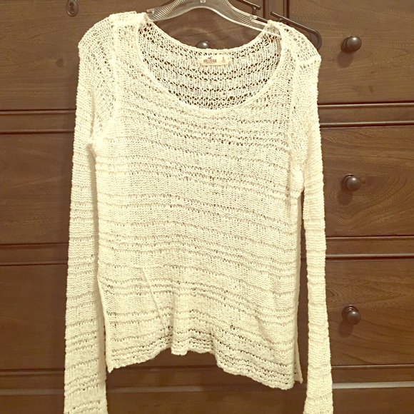 White knitted sweater