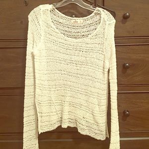 White knitted sweater