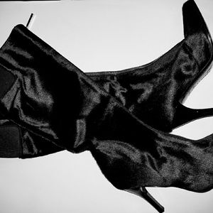 Louis Vuitton Vintage Black Mohair Boots