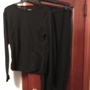 Two sets of Womens XL Base layer Omniwool Black