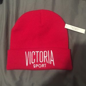 NWT Red Victoria's Secret Sport Beanie