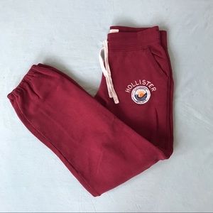 Hollister burgundy sweatpants