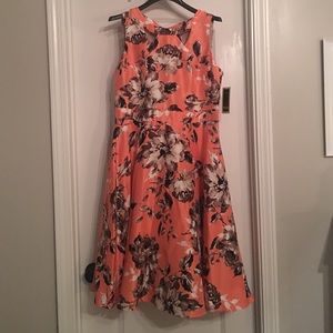 BNWT Julian Taylor Sleeveless Floral dress Sorbet