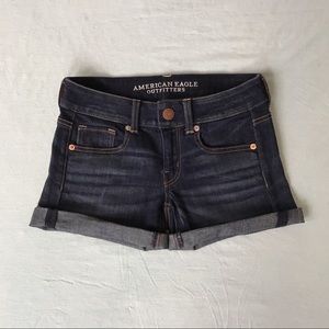 American eagle midi denim shorts