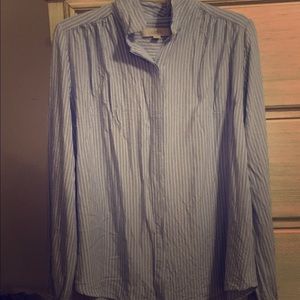 Pinstripe Collared Button Down Shirt