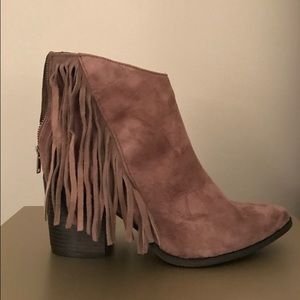 NEW Charlotte Russe tan "suede"  booties size 9