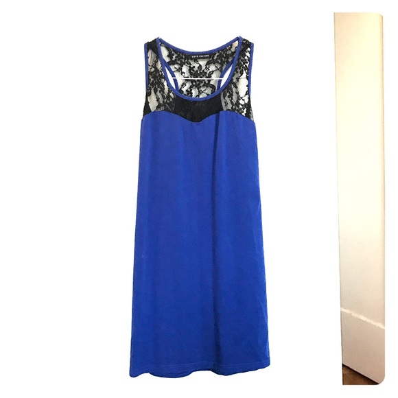 Black and blue body con club dress