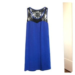 Black and blue body con club dress