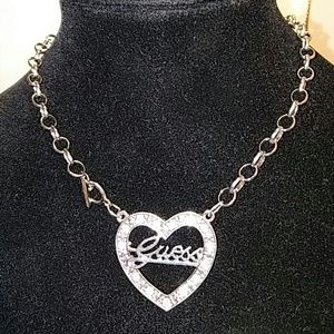 Guess Heart Chain Necklace