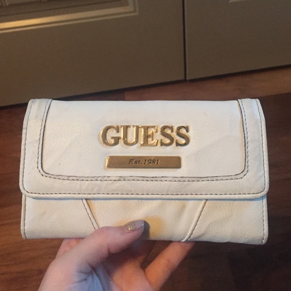White Guess wallet