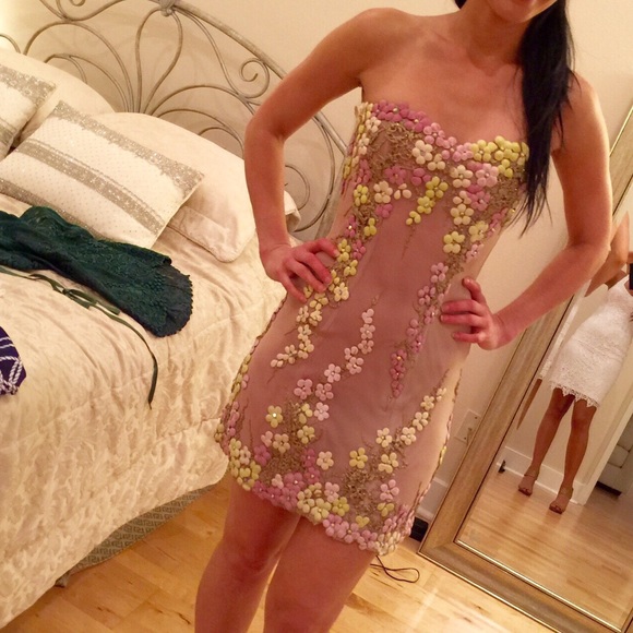 SOLD - Ema Savahl strapless dress