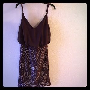 Maroon shiffon dress