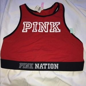NWT Pink Bra high neck L
