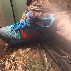 A pair of Nike basketball shoes