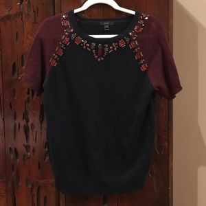 J. Crew sweater with jewel accents