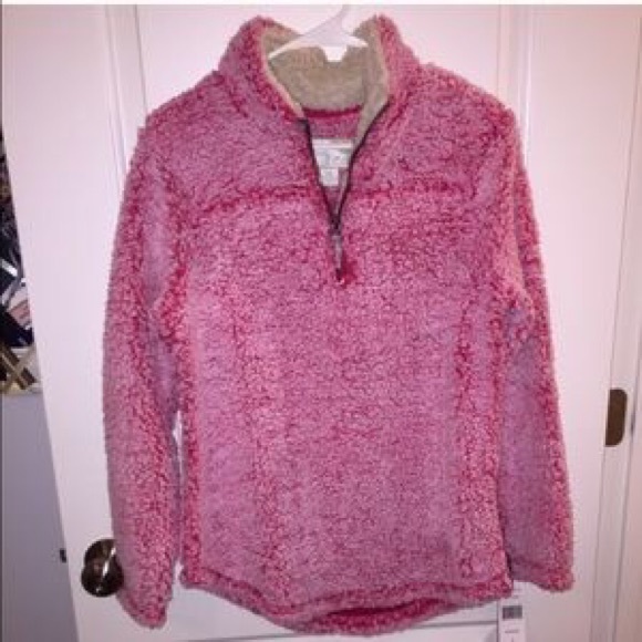 Pink Fleece Half-Zip Pullover.