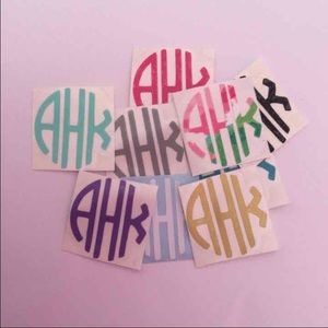 20 custom monogram decals
