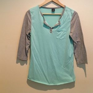 Light Teal Baseball Tee