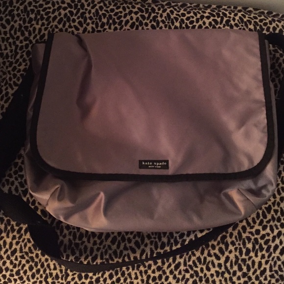 Kate spade silver messenger bag.