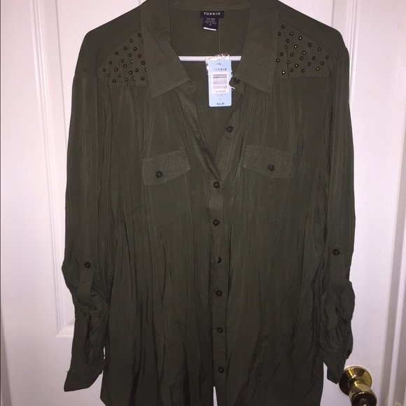 Olive Green Torrid top