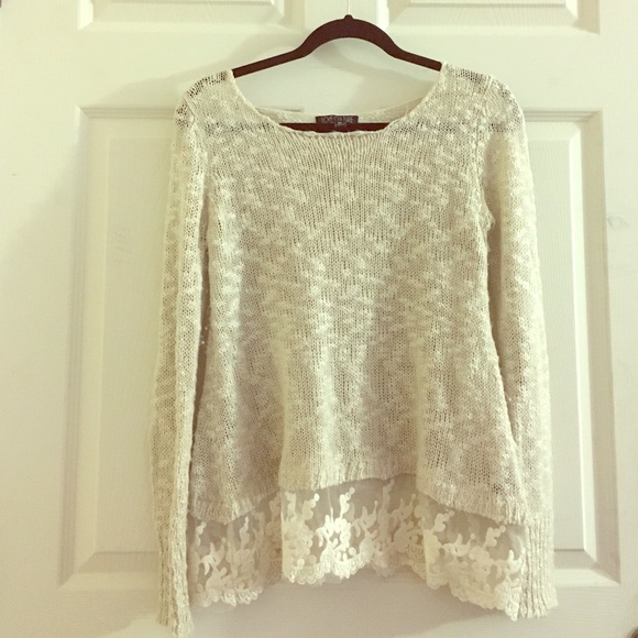Knit Sweater w/ Lace