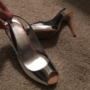 Guess silver shoes