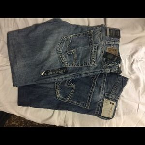 Silver men's jeans