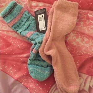 2 pairs fuzzy socks NWT