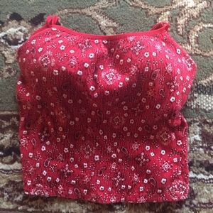 Red crop top