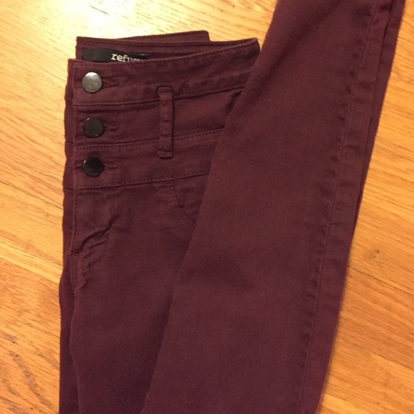 Burgundy/wine denim