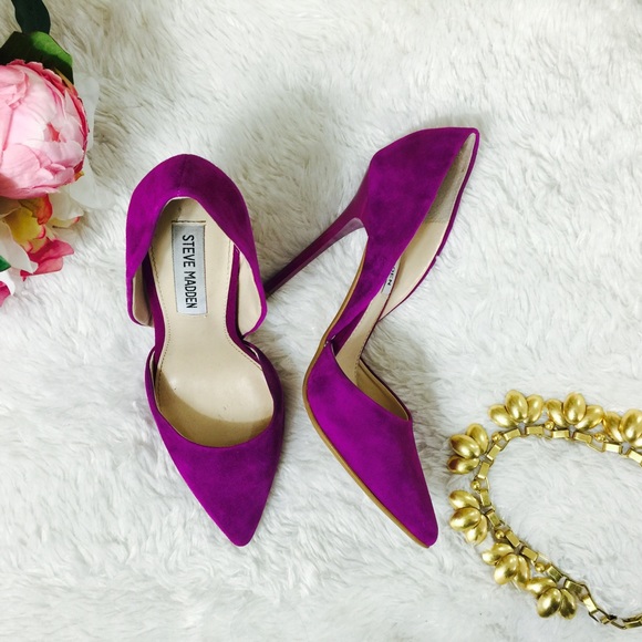 Steve Madden Suede Heels (Purple)